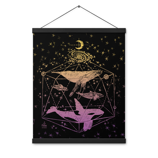 Galactic Whales Colour Poster With Hangers