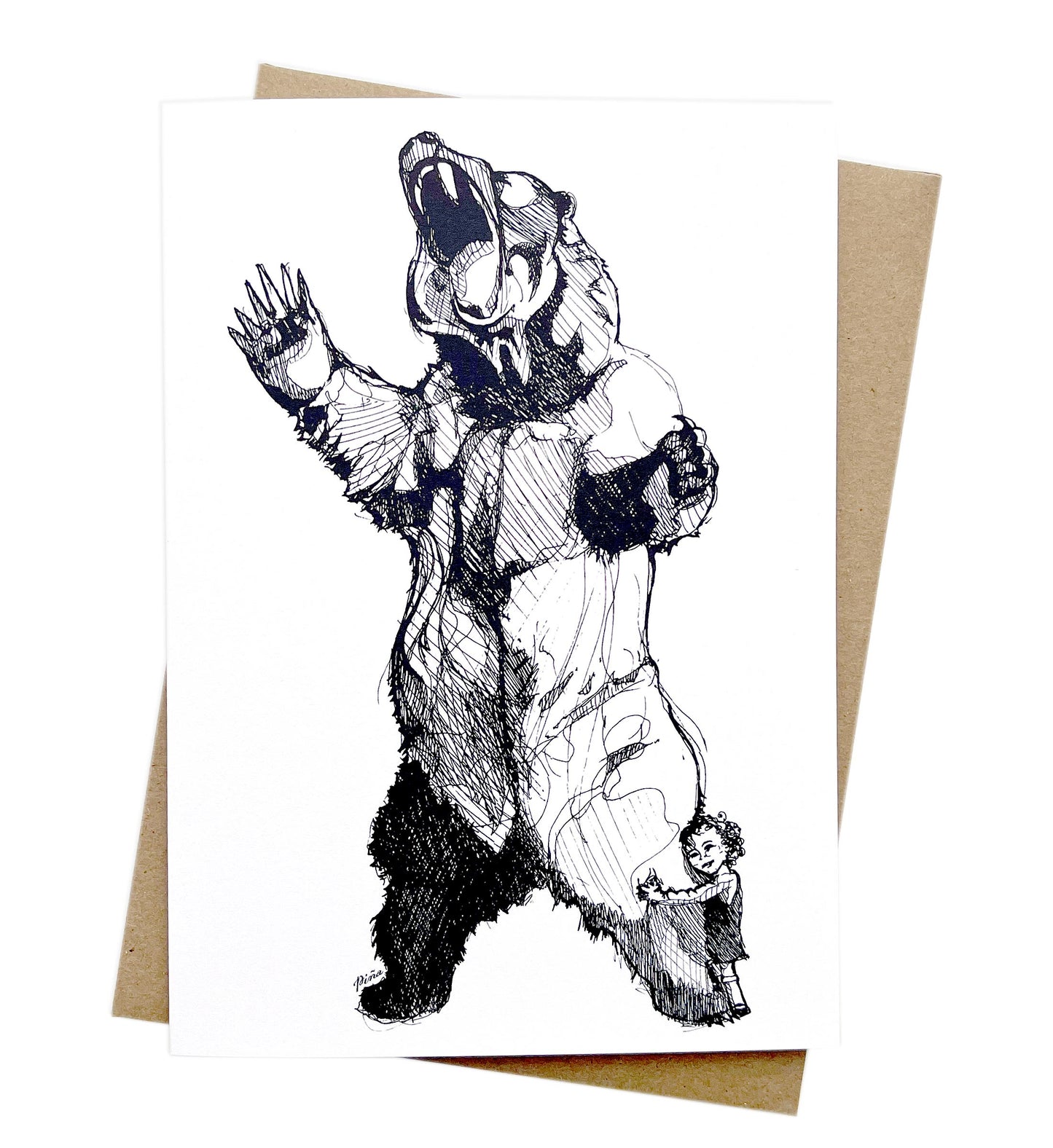 Bearhugger Greeting Card