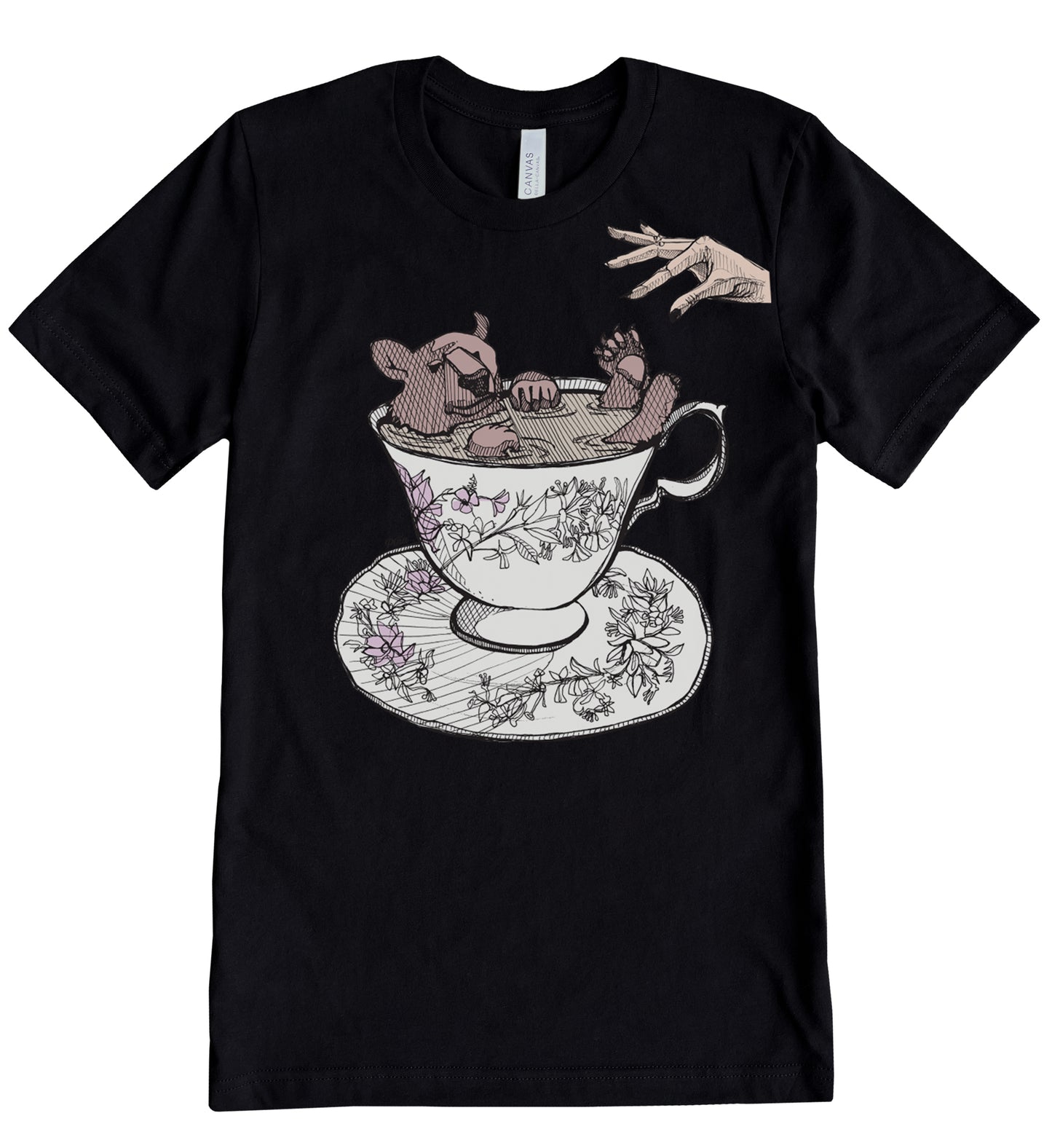 Bear in Teacup in Colour Unisex Jersey Tee