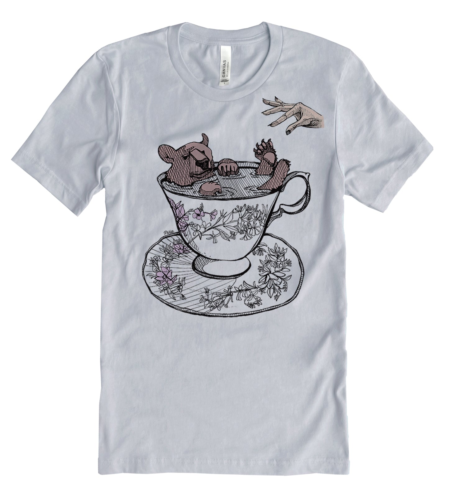 Bear in Teacup in Colour Unisex Jersey Tee