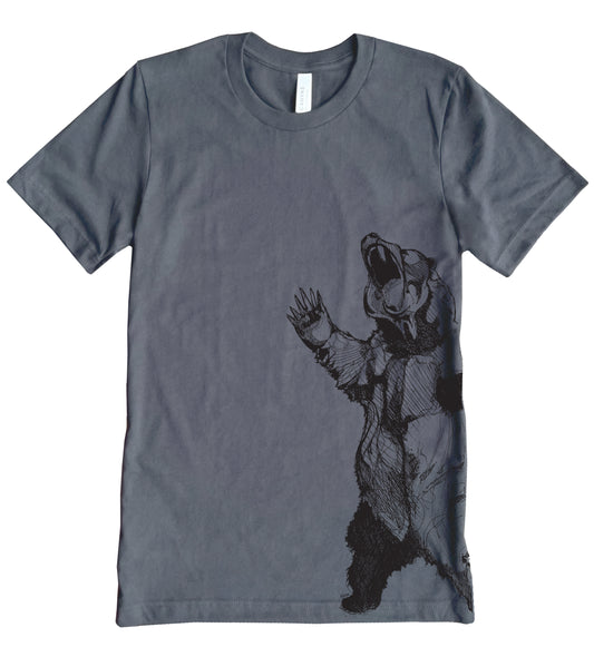 Bearhugger in Black Ink Unisex Cotton Jersey Tee