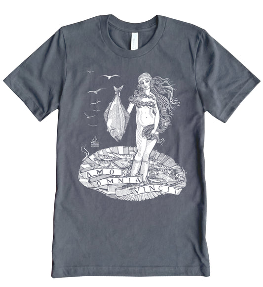 Birth of Venus in White Ink Unisex Cotton Jersey Tee