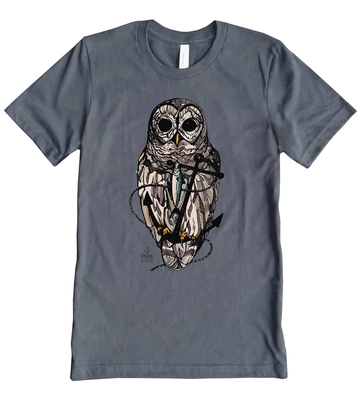 Owl and Anchor Full Colour Unisex Cotton Jersey Tee