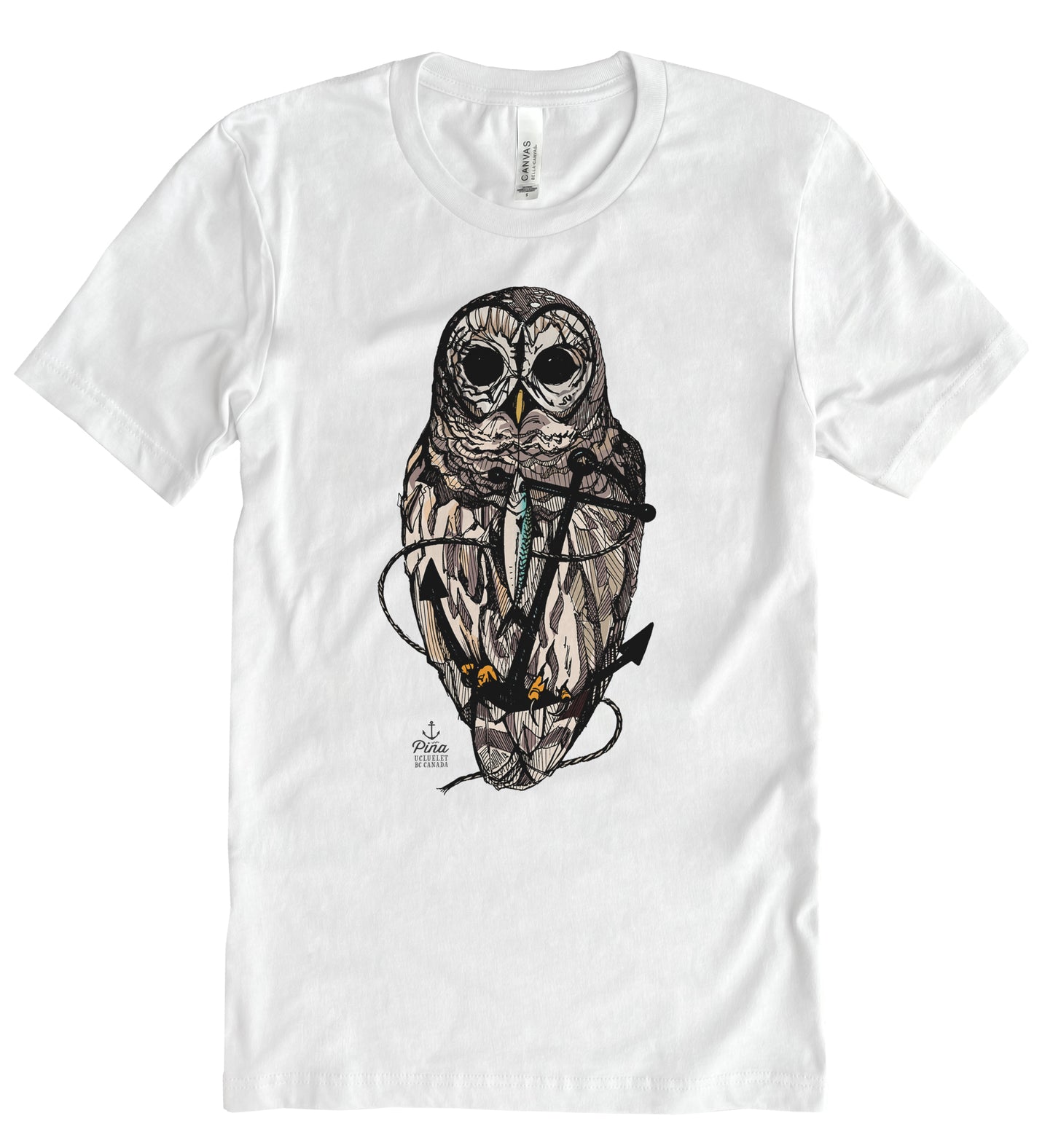 Owl and Anchor Full Colour Unisex Cotton Jersey Tee