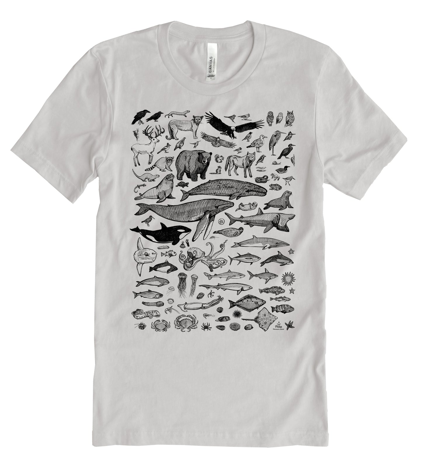 Species of Ucluelet in Black Ink Unisex Cotton Jersey Tee