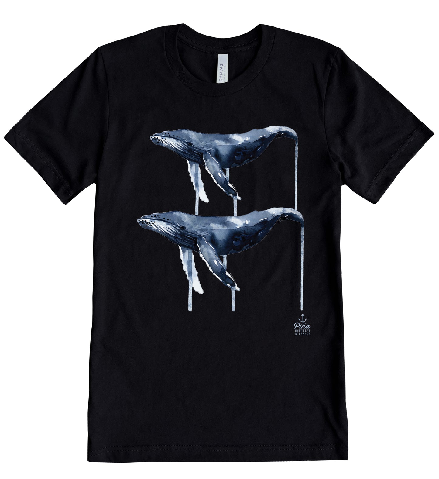 Watercolour Humpback Whales Unisex Cotton Jersey Tee