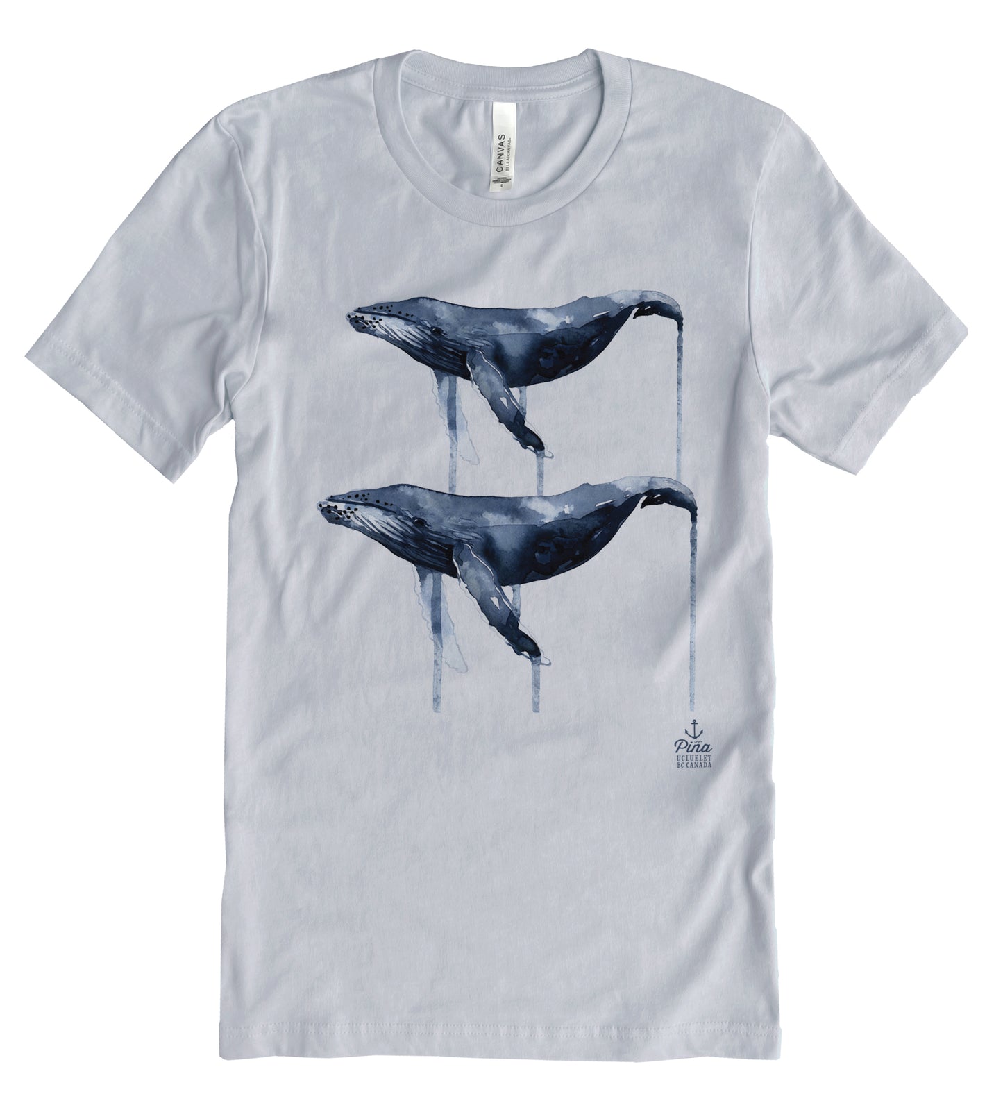 Watercolour Humpback Whales Unisex Cotton Jersey Tee