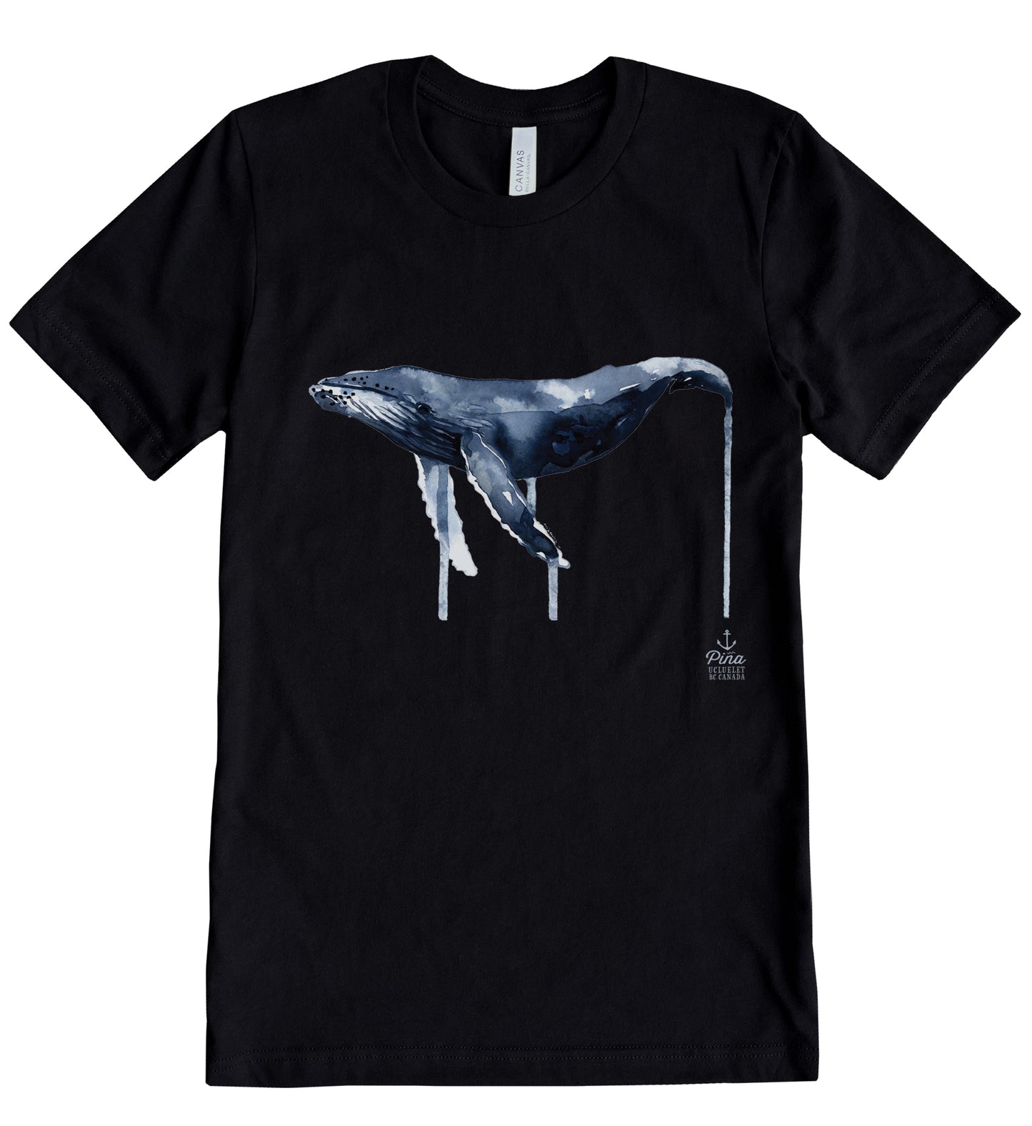 Watercolour Humpback Whale Unisex Cotton Jersey Tee