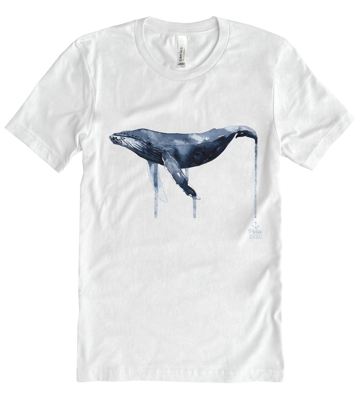 Watercolour Humpback Whale Unisex Cotton Jersey Tee