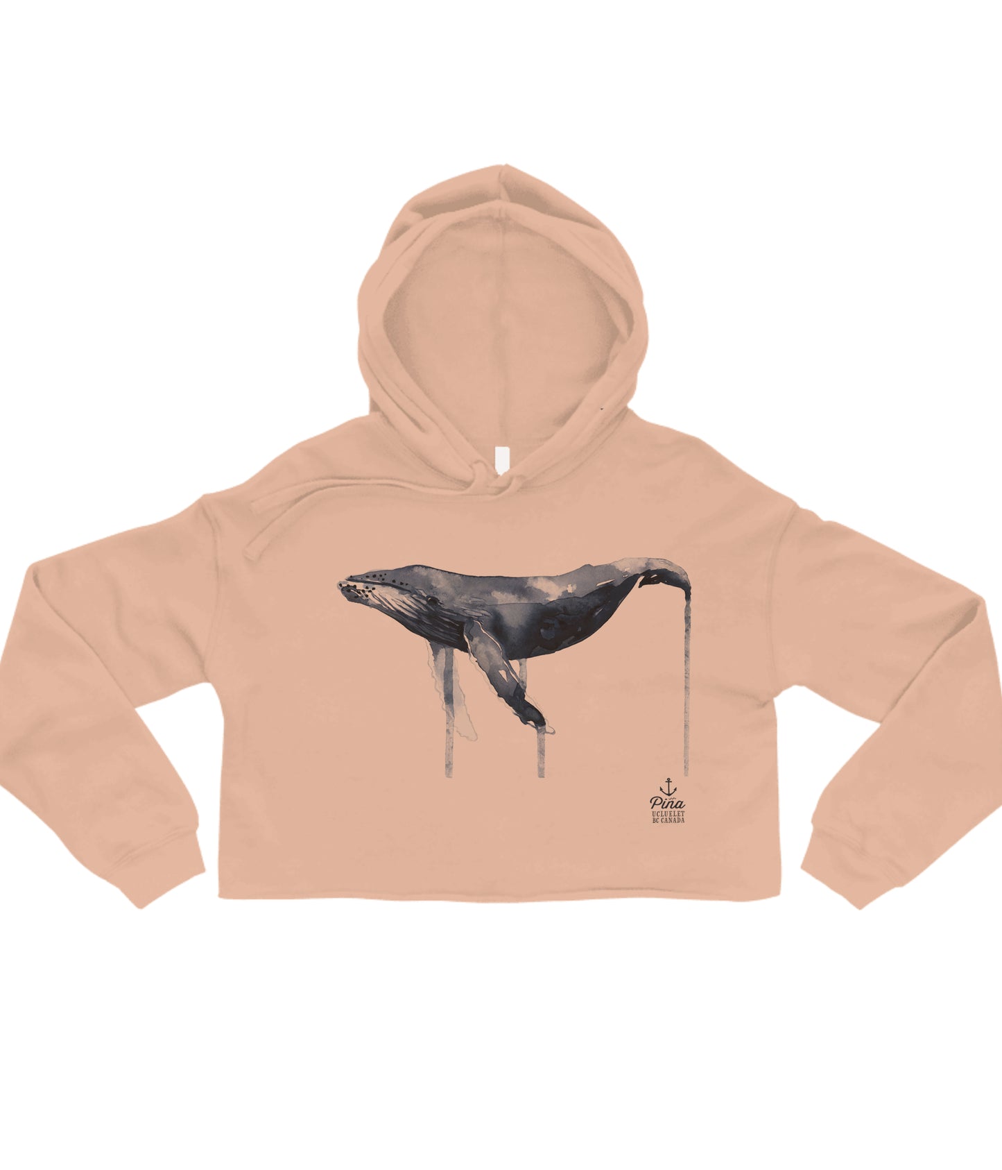 Watercolour Humpback Crop Hoodie