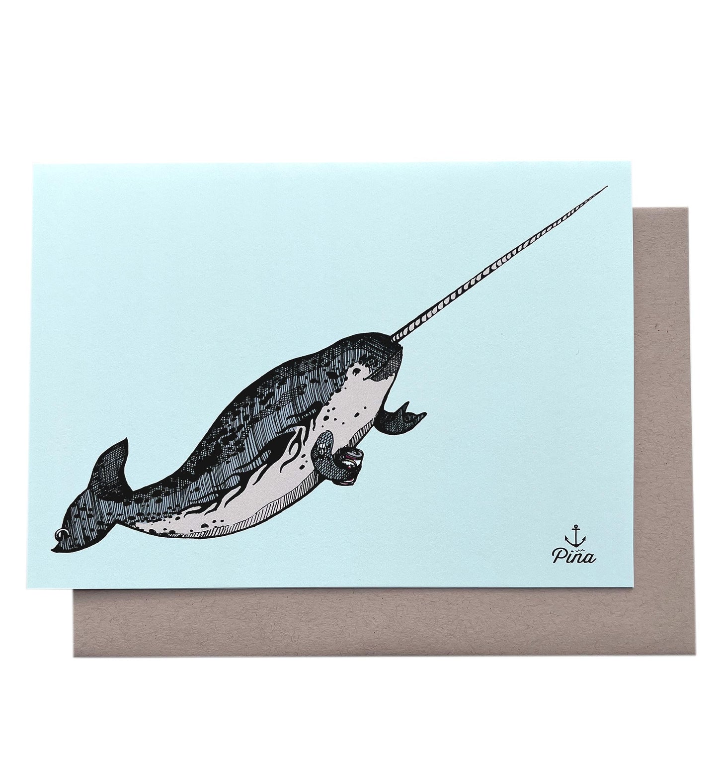 Gnarwhal Greeting Card