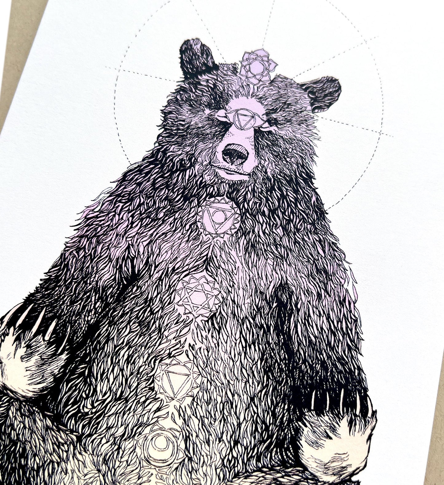 Kundalini Bear Greeting Card