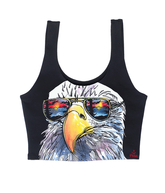 Hipster Eagle in Colour Negative Crop Tank