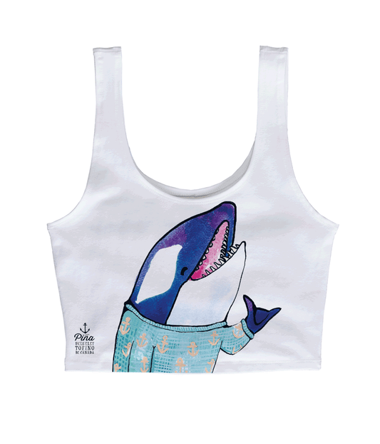 Shaka Brah Orca in Colour Crop Tank