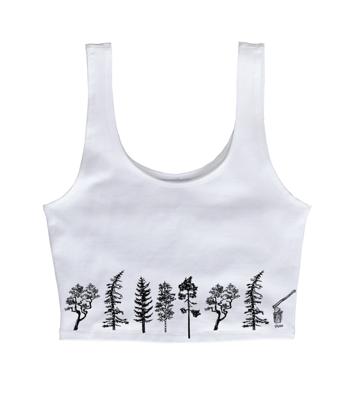 Tree Species Alt 1 in Black Crop Tank