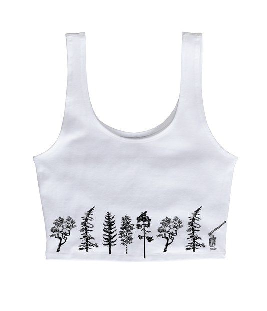 Tree Species Alt 1 in Black Crop Tank