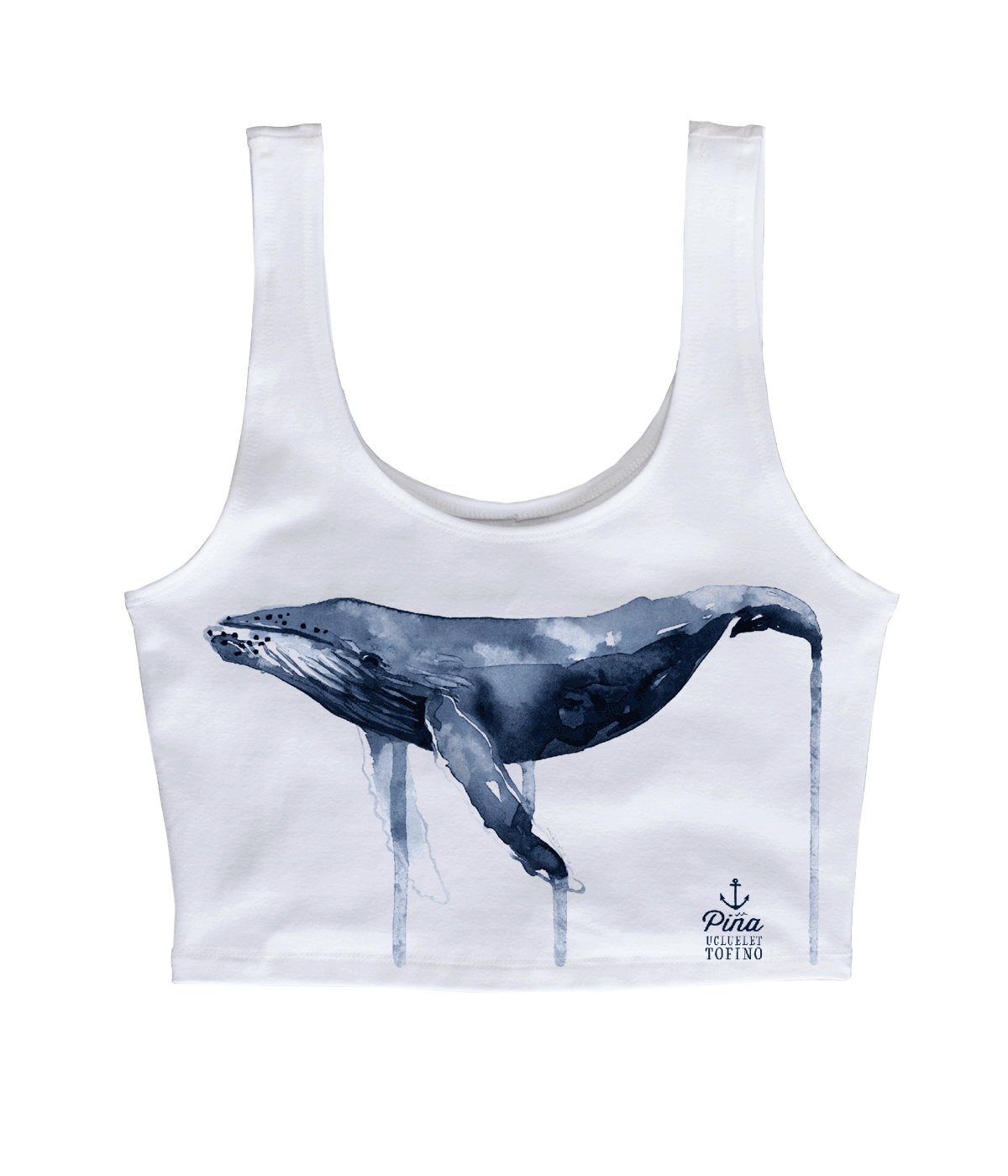 Watercolour Humpback Crop Tank