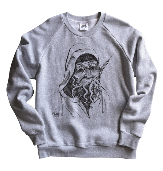 Old Salty in Black Ink Organic Cotton Unisex Sweatshirt