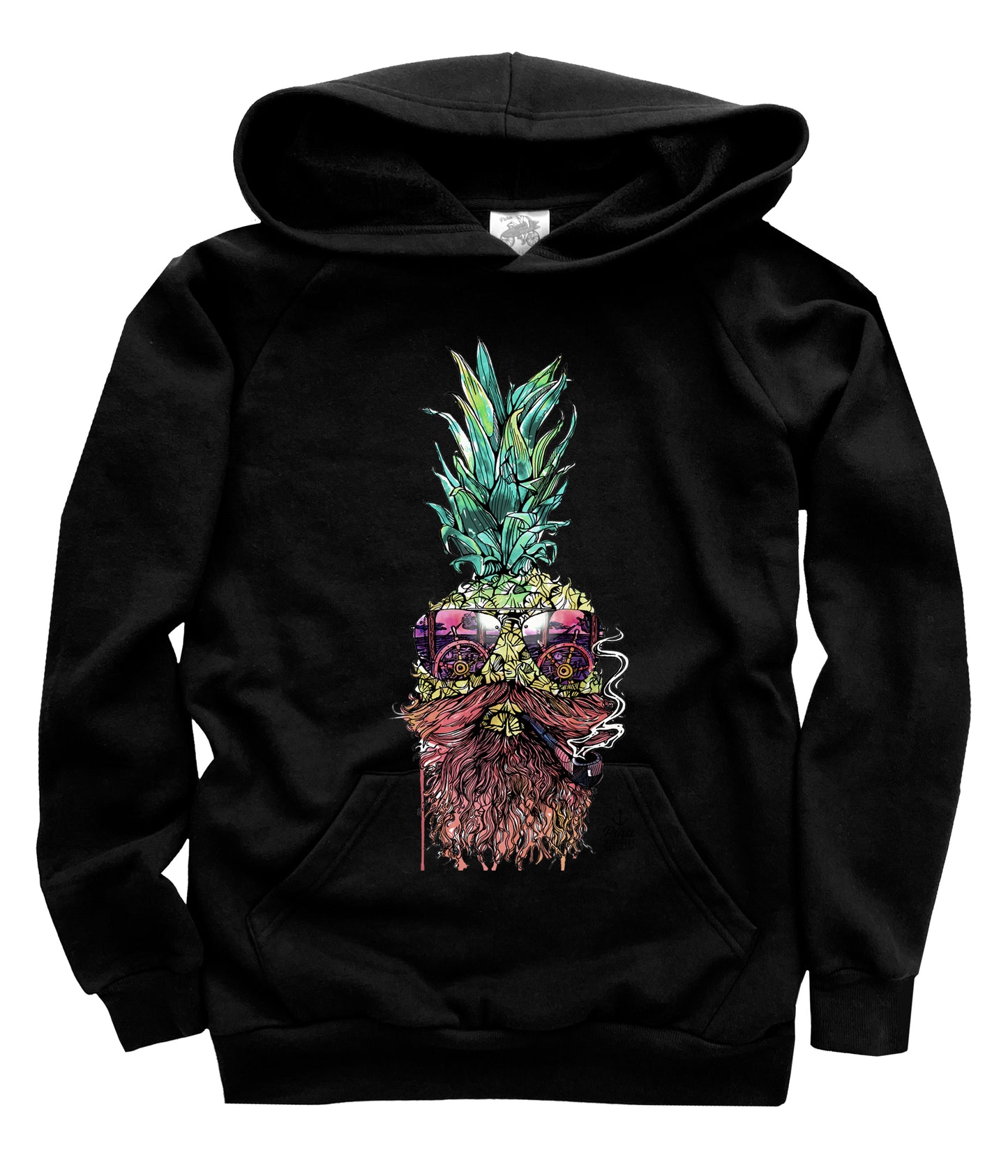 Captain Piña in Full Colour Organic Cotton Unisex Pullover Hoodie