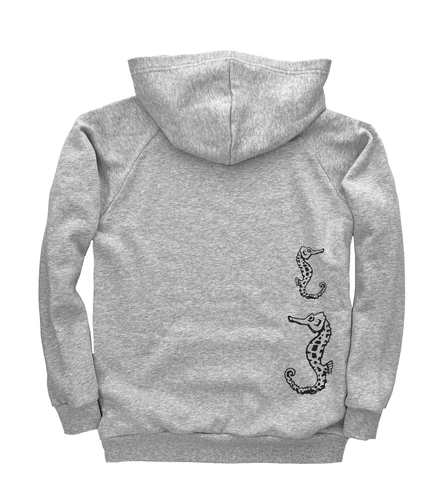 Mermaid Singing in Black Ink Organic Cotton Unisex Pullover Hoodie