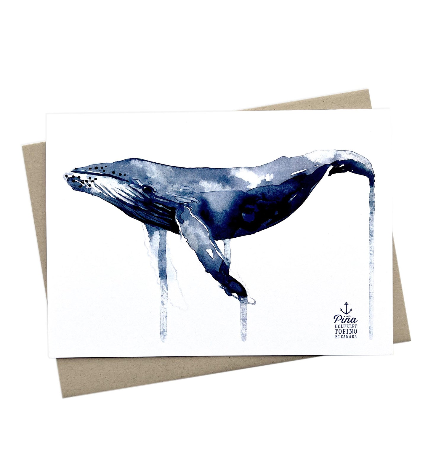 Watercolour Humpback Greeting Card