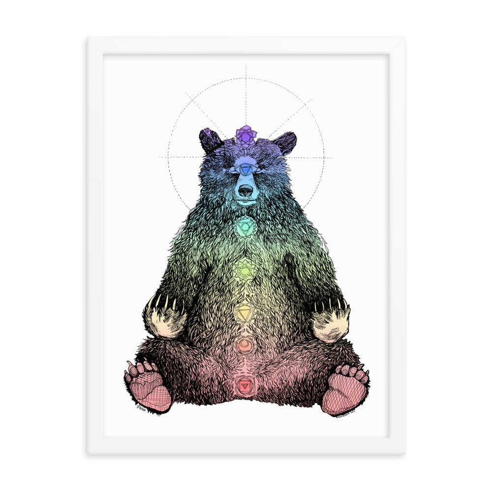 Kundalini Bear in Colour Framed Print