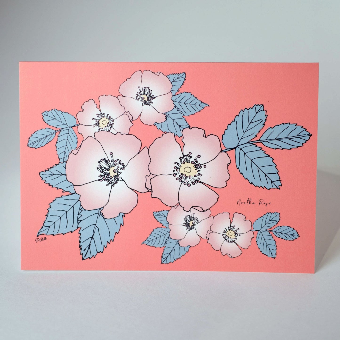 Nootka Rose Greeting Card