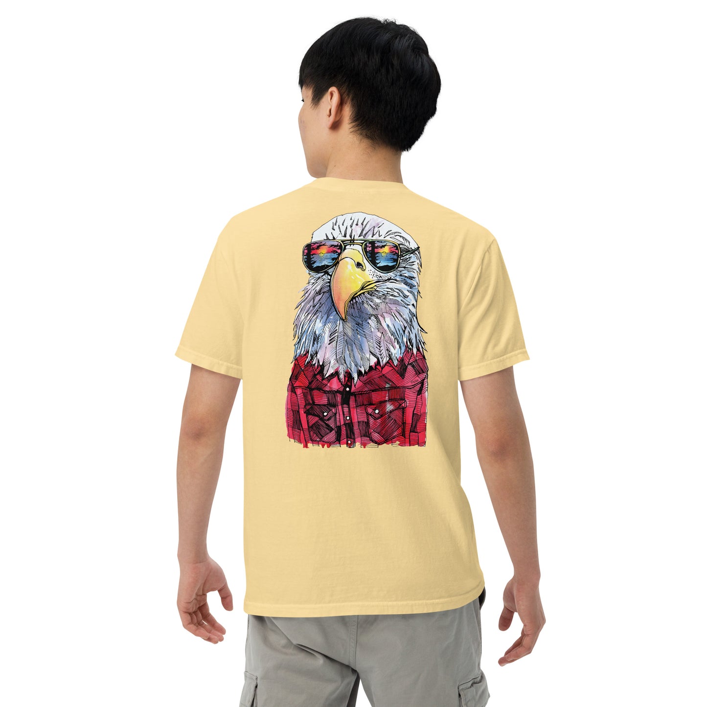 Hipster Eagle Unisex Garment-Dyed Tee