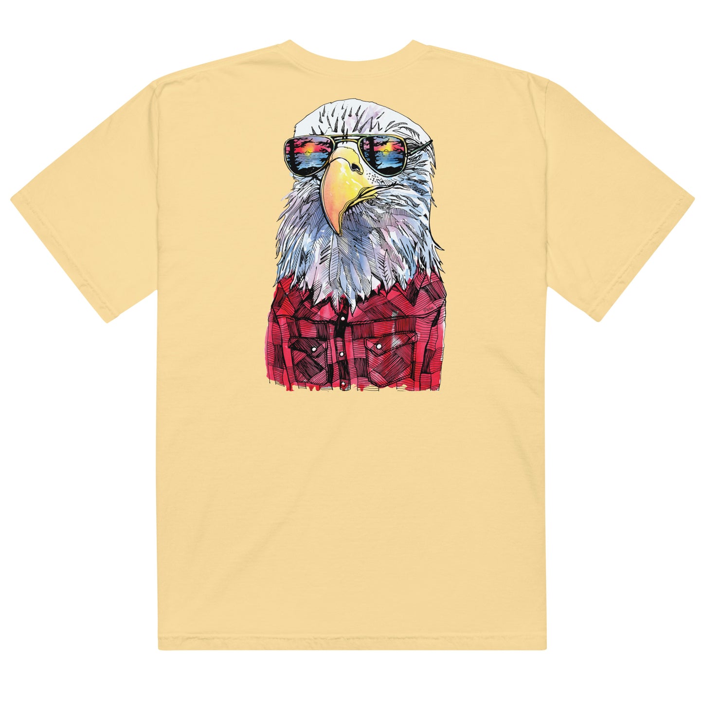Hipster Eagle Unisex Garment-Dyed Tee