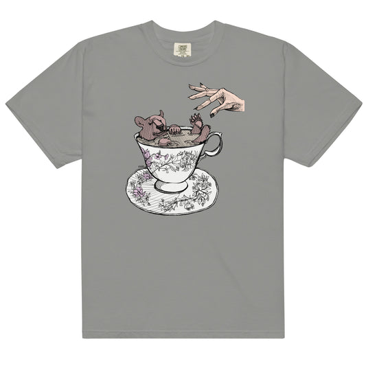Bear in Teacup Unisex Garment-Dyed Tee