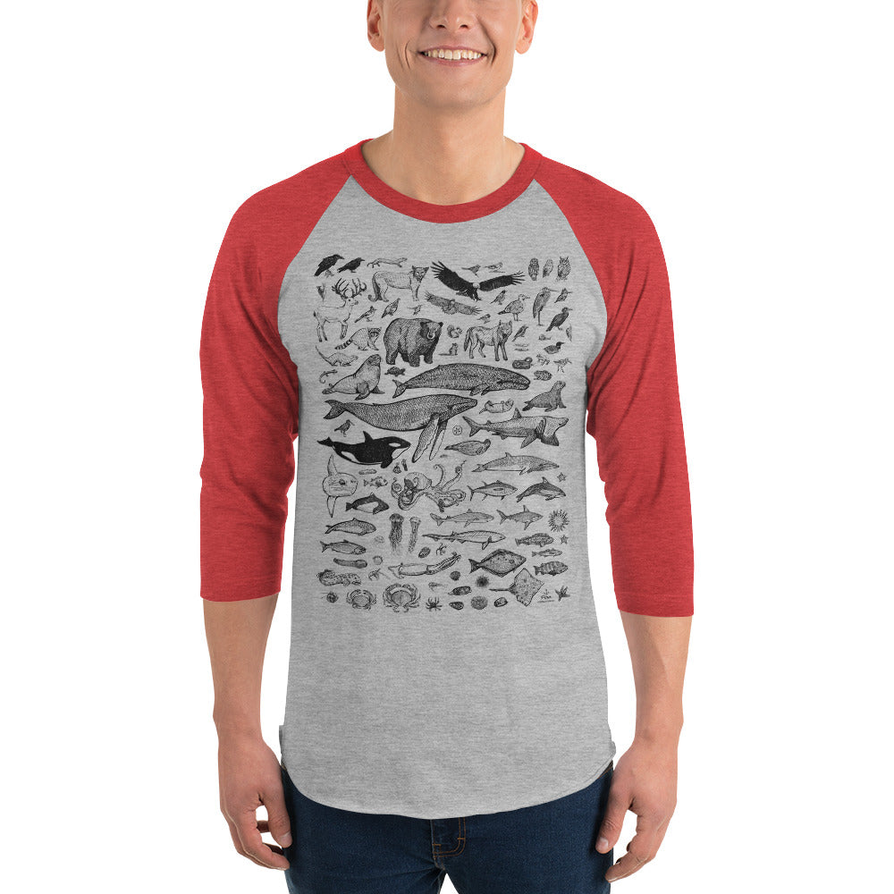 Species of Ucluelet 3/4 Sleeve Baseball Shirt