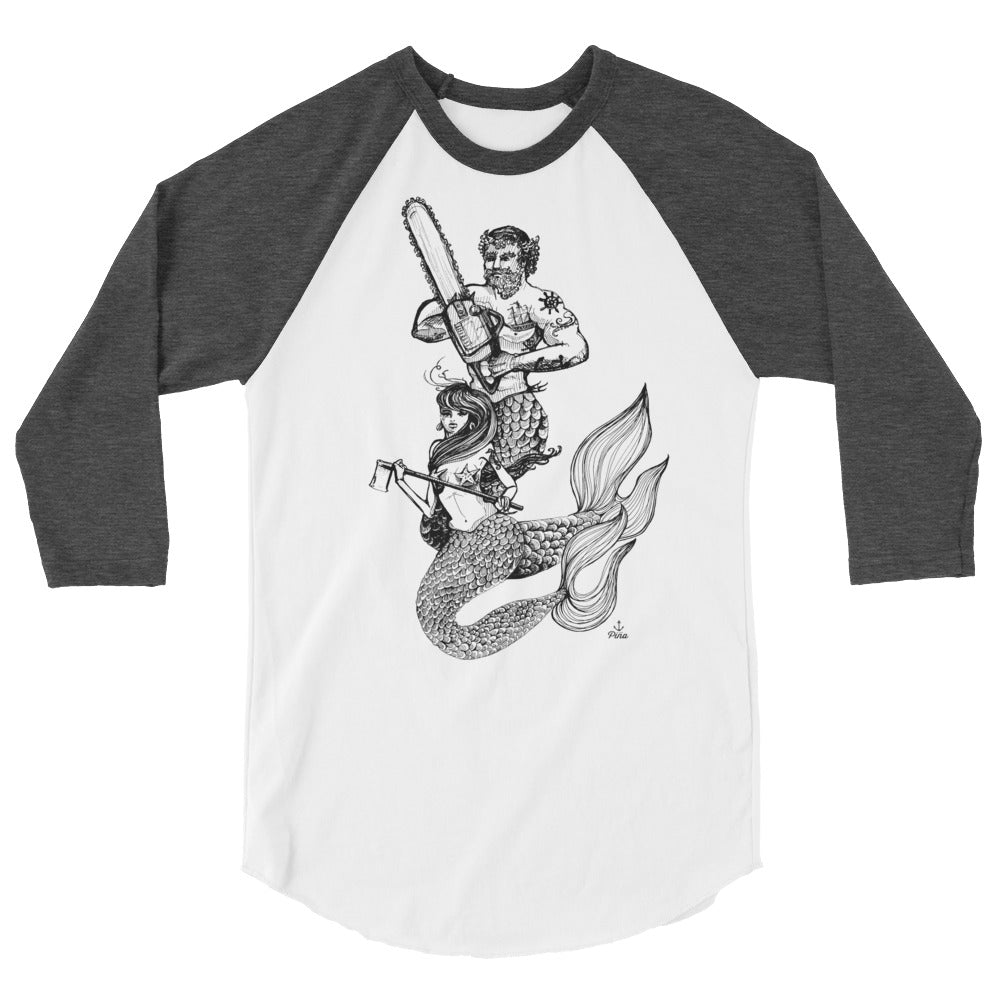 Chainsaw Mercouple 3/4 Sleeve Raglan Shirt