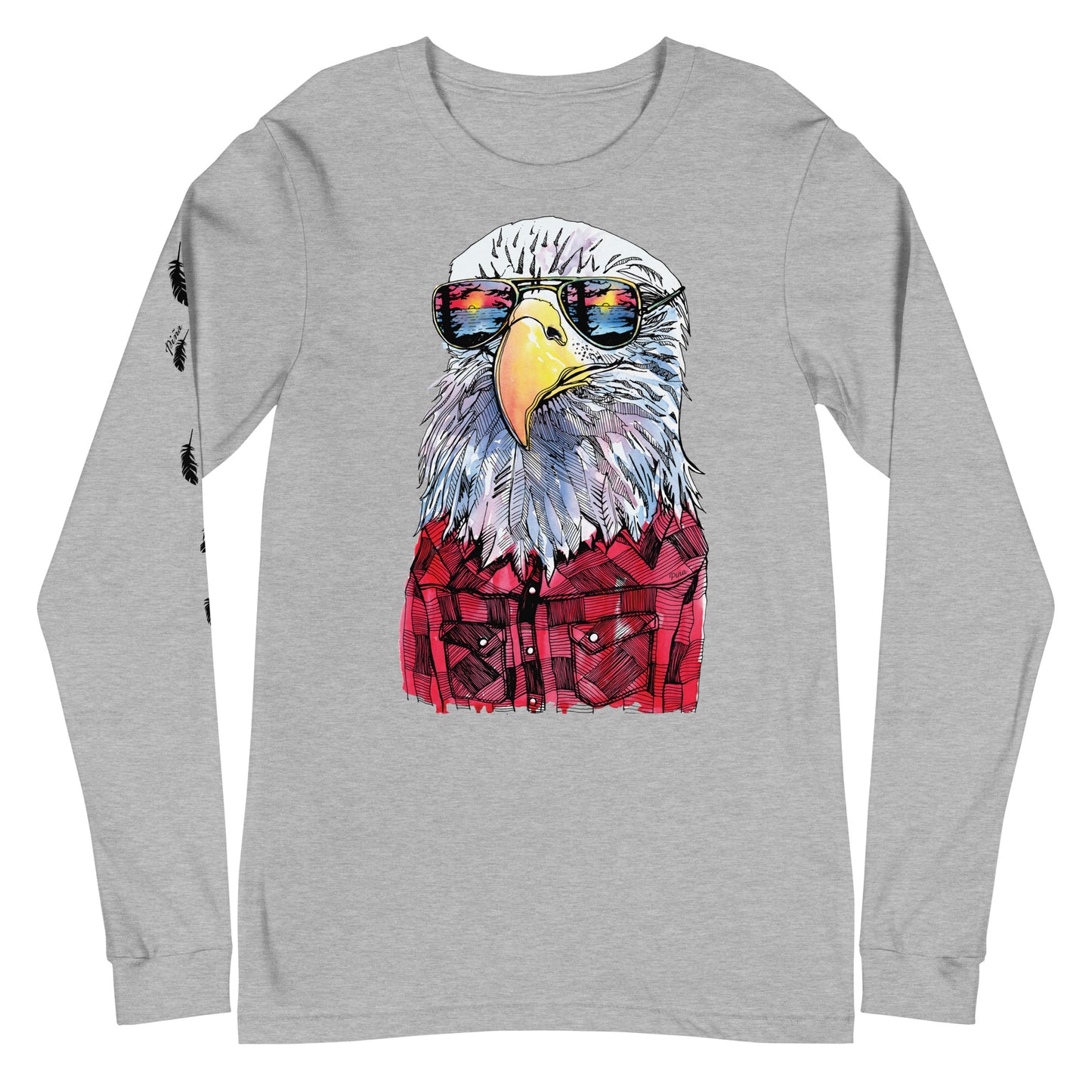 Hipster Eagle Unisex Long Sleeve Shirt