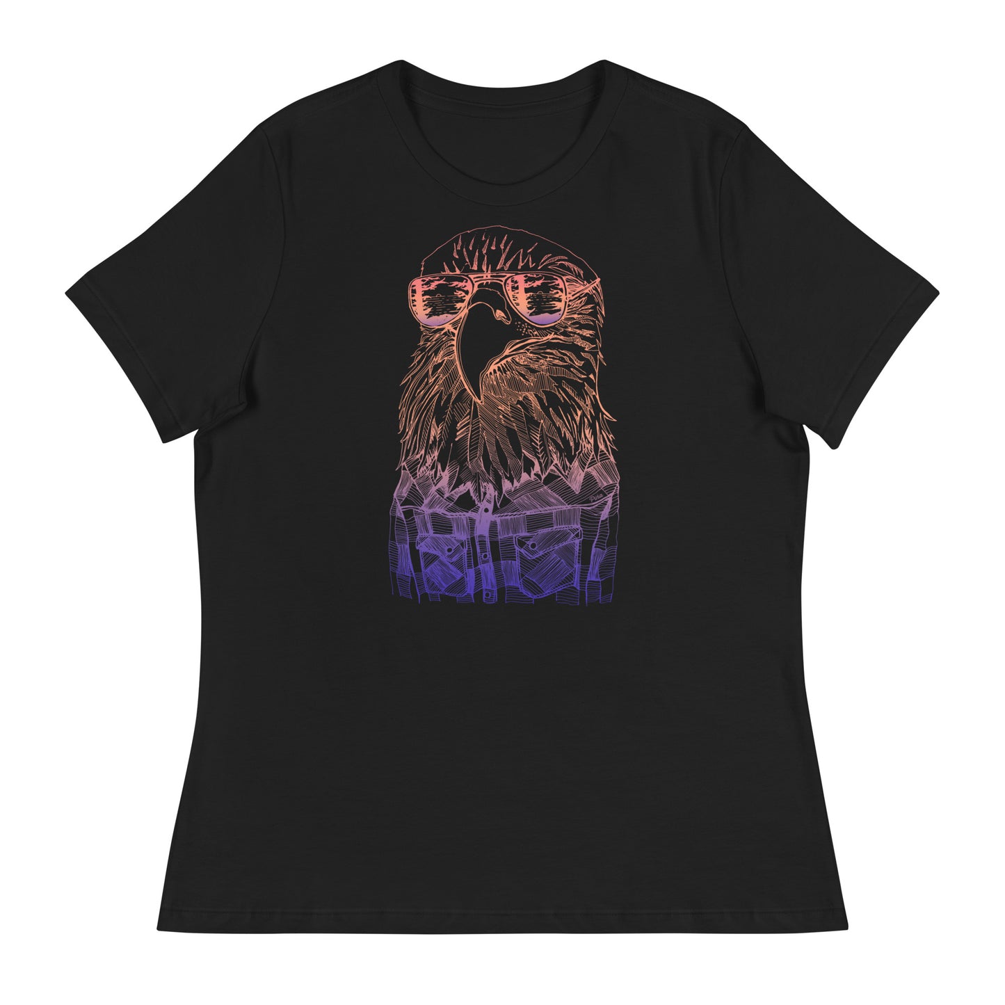 Hipster Eagle Ladies Relaxed Tee