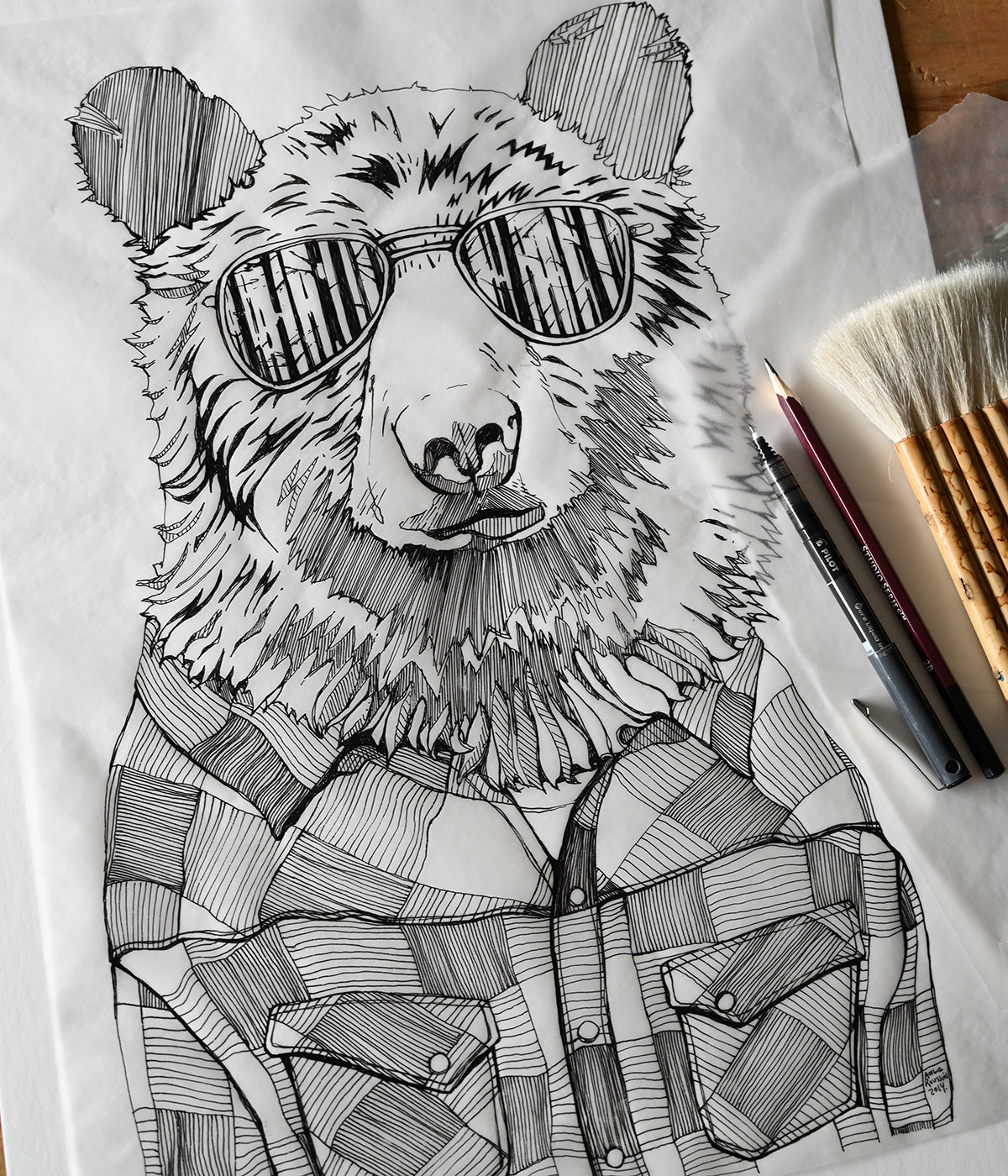 Hipster Bear Design