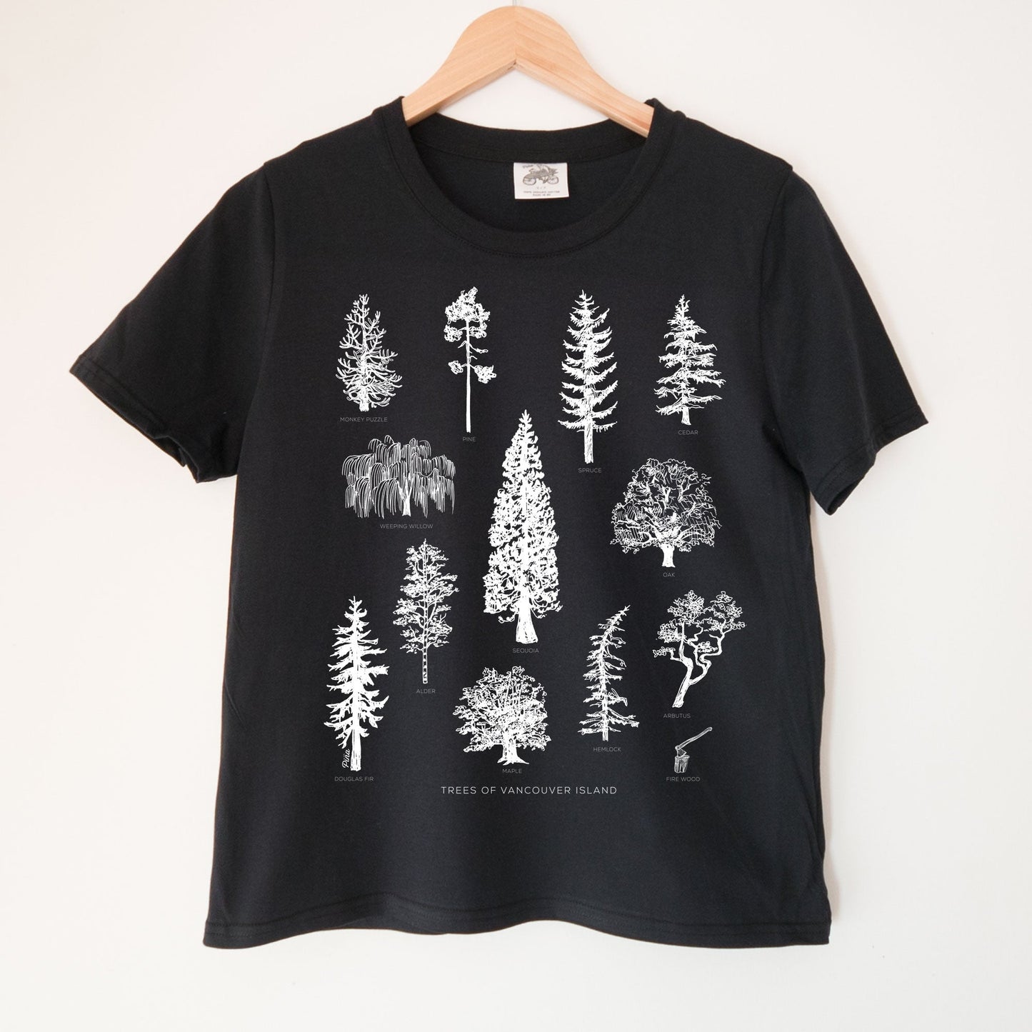 Tree Species in White Kennedy Lake Ladies Organic Cotton Tee