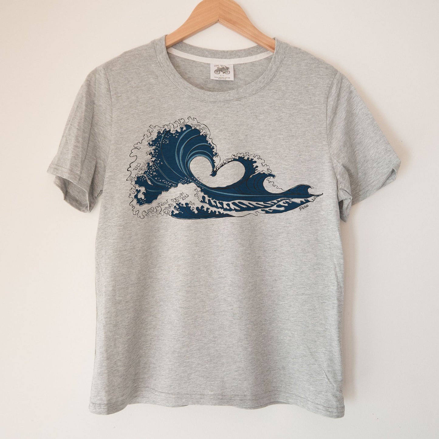 Love Wave in Colour Kennedy Lake Ladies Organic Cotton Tee