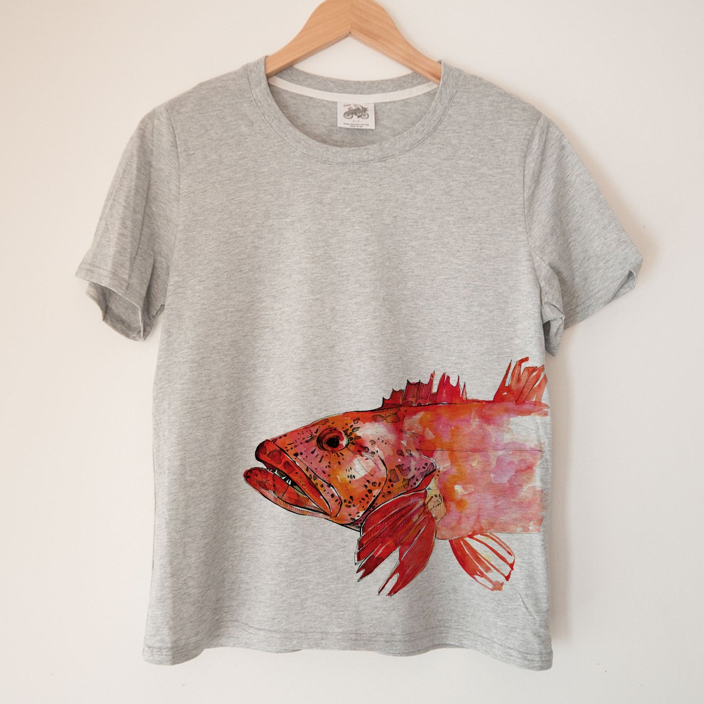 Lingcod in Colour Kennedy Lake Ladies Organic Cotton Tee