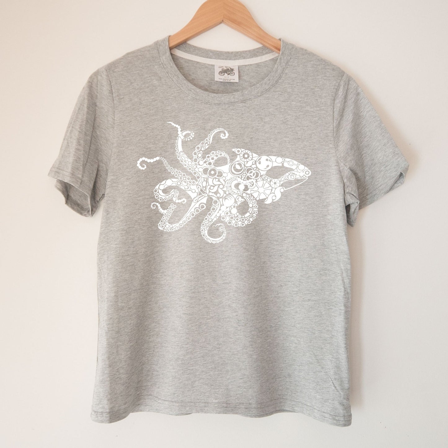 Octorca in White Kennedy Lake Ladies Organic Cotton Tee