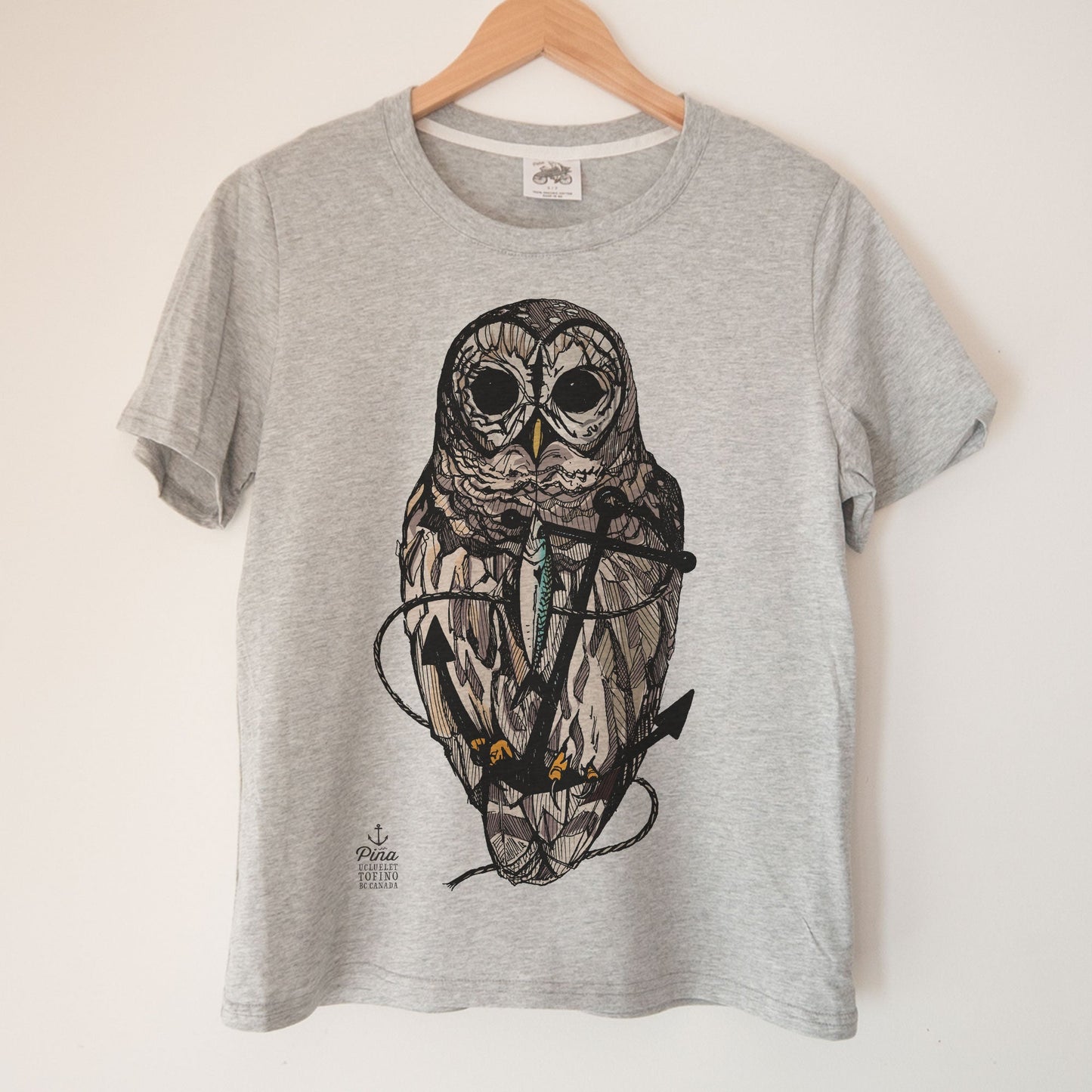 Owl & Anchor in Colour Kennedy Lake Ladies Organic Cotton Tee