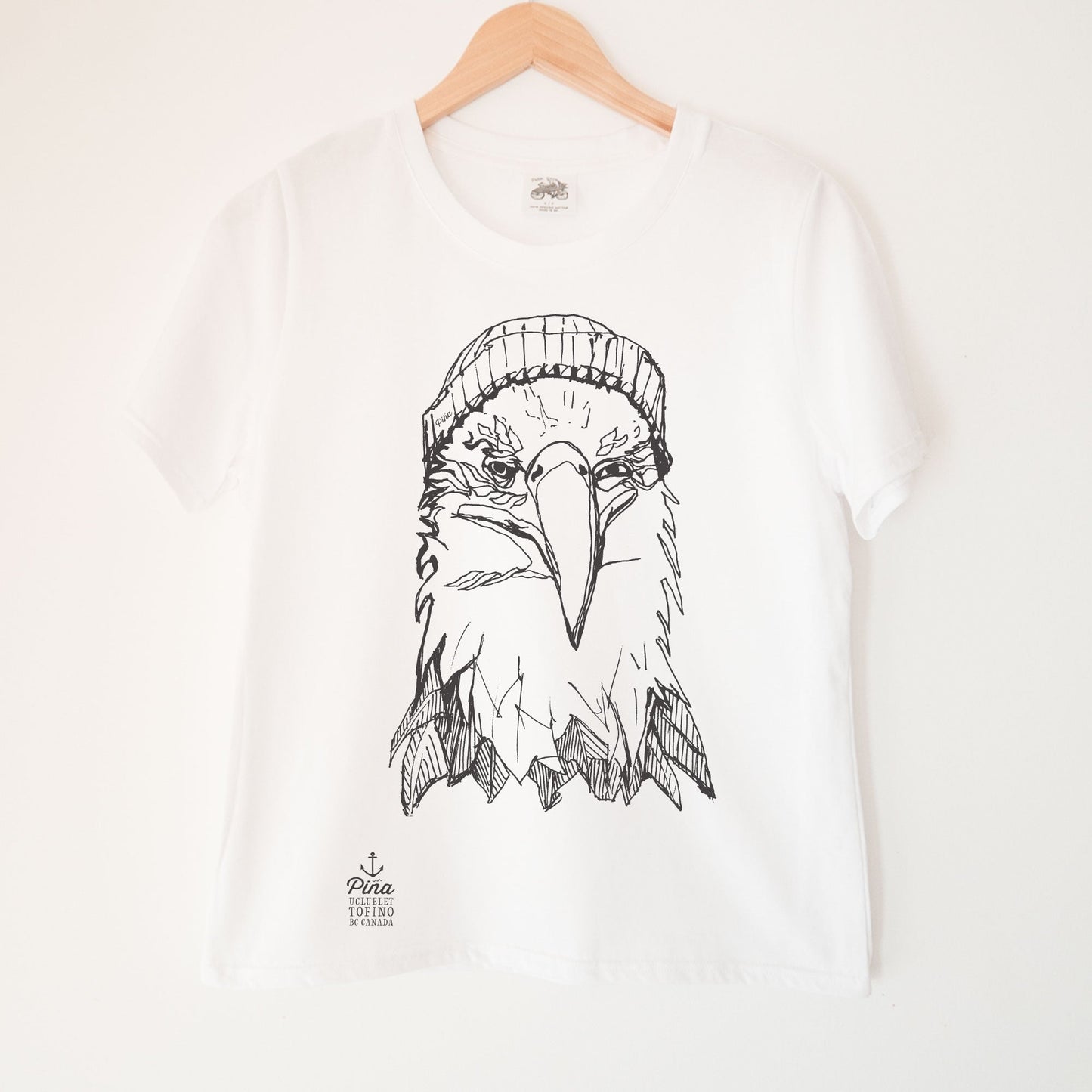 Eagle Toque in Black Kennedy Lake Ladies Organic Cotton Tee