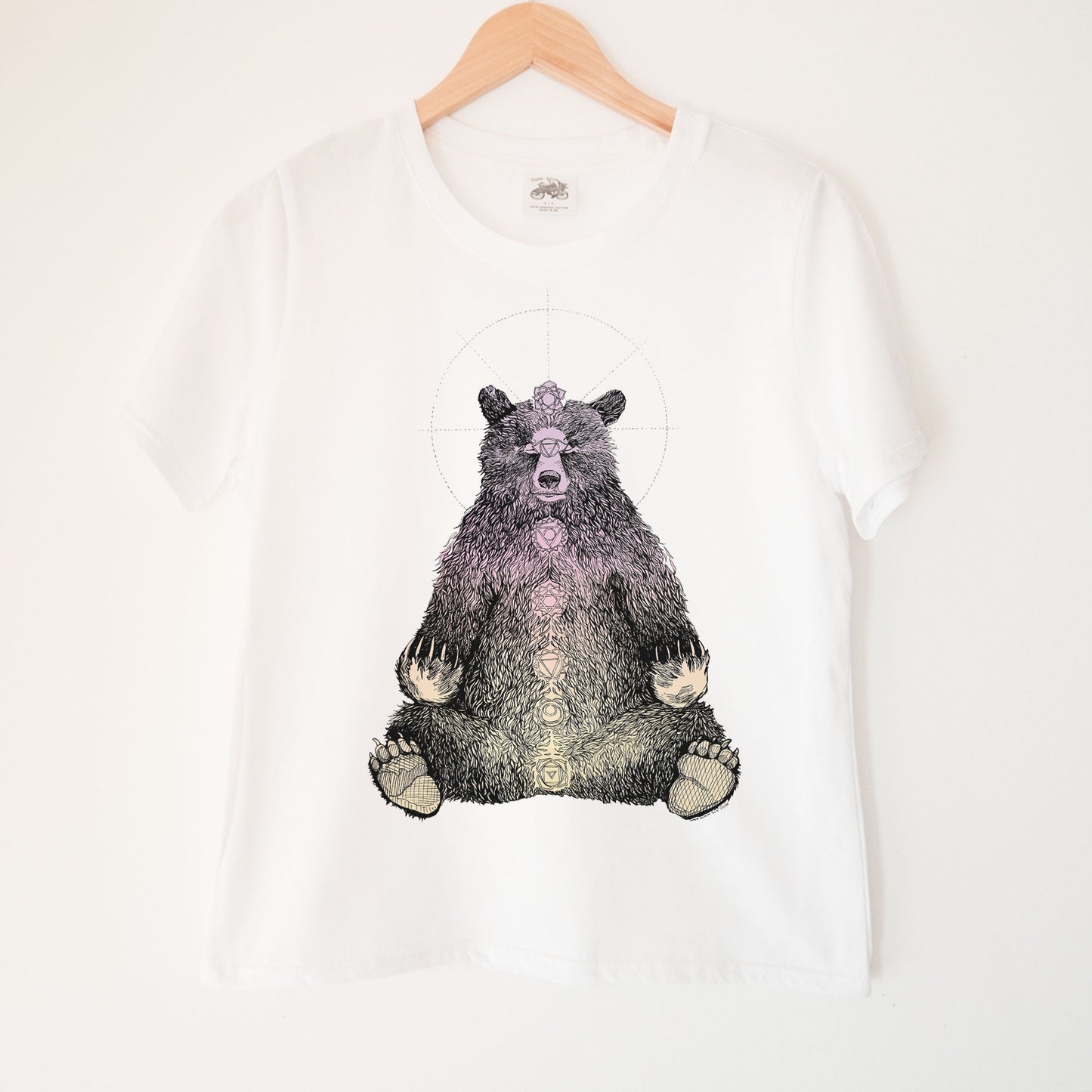 Kundalini Bear in Colour Kennedy Lake Ladies Organic Cotton Tee