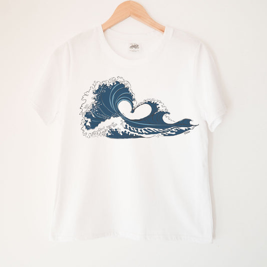 Love Wave in Colour Kennedy Lake Ladies Organic Cotton Tee