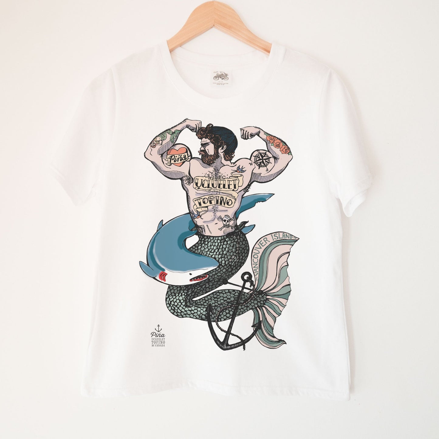 Merman in Colour Kennedy Lake Ladies Organic Cotton Tee