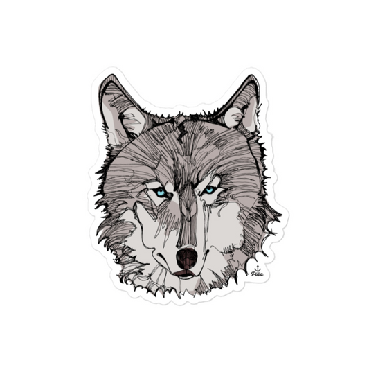 Wolf Face Sticker