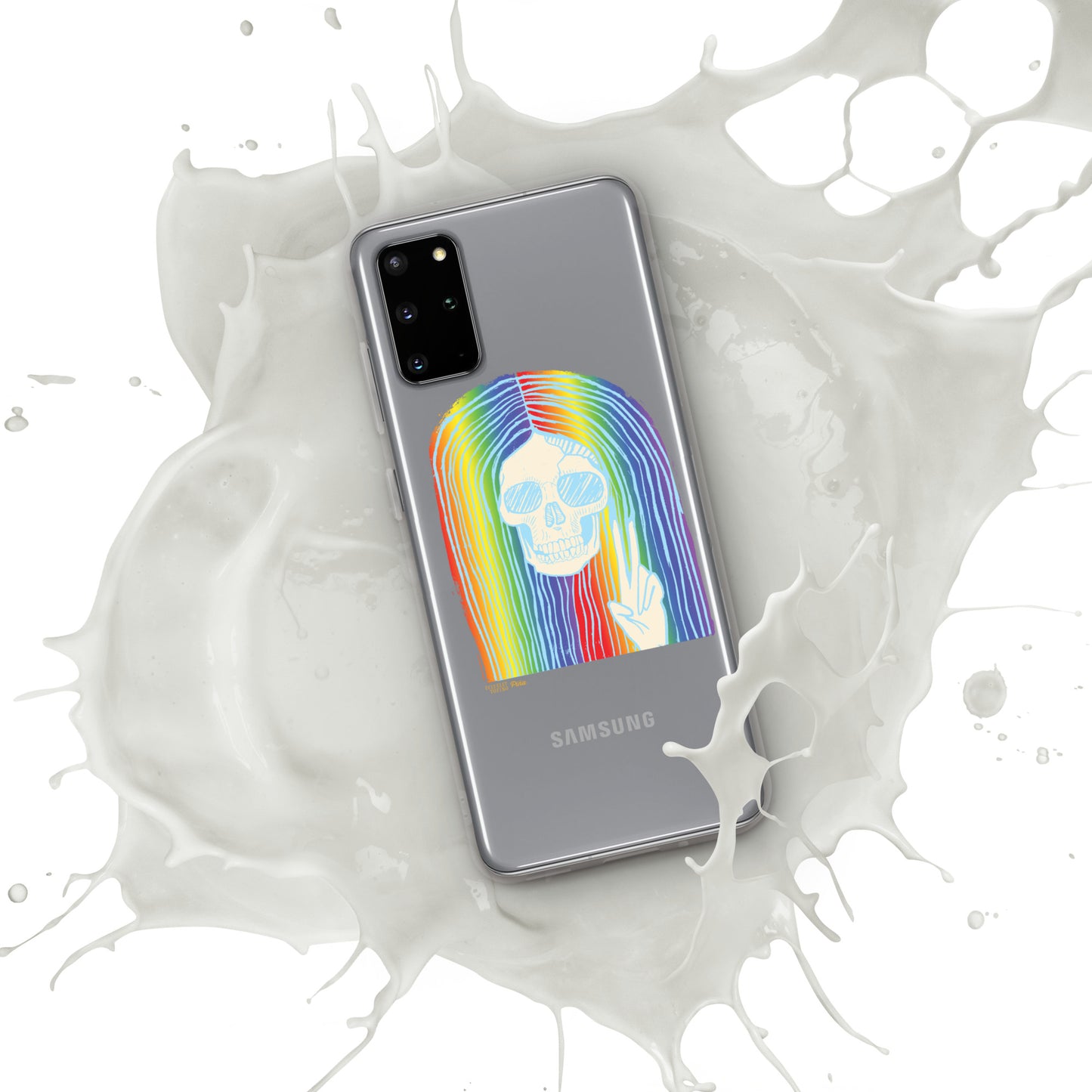 Rainbow Skull Clear Case for Samsung®