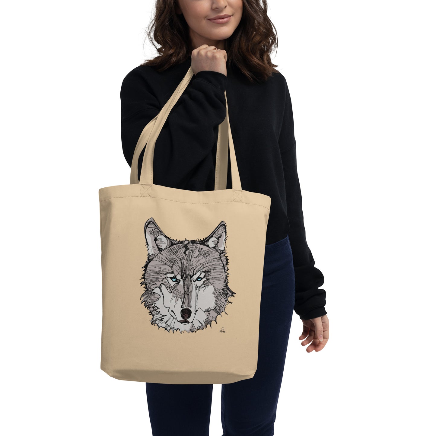 Wolf Face Eco Tote Bag