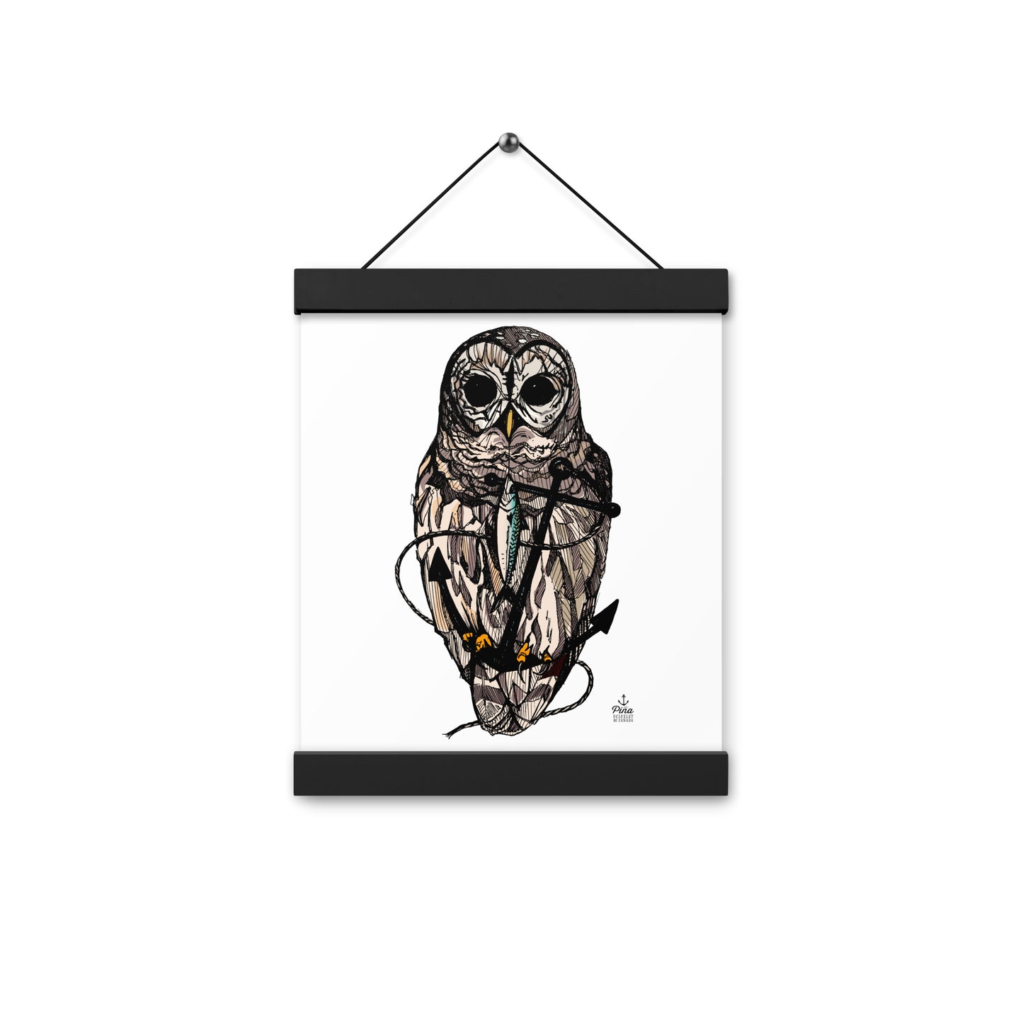 Owl & Anchor Colour Poster With Hangers
