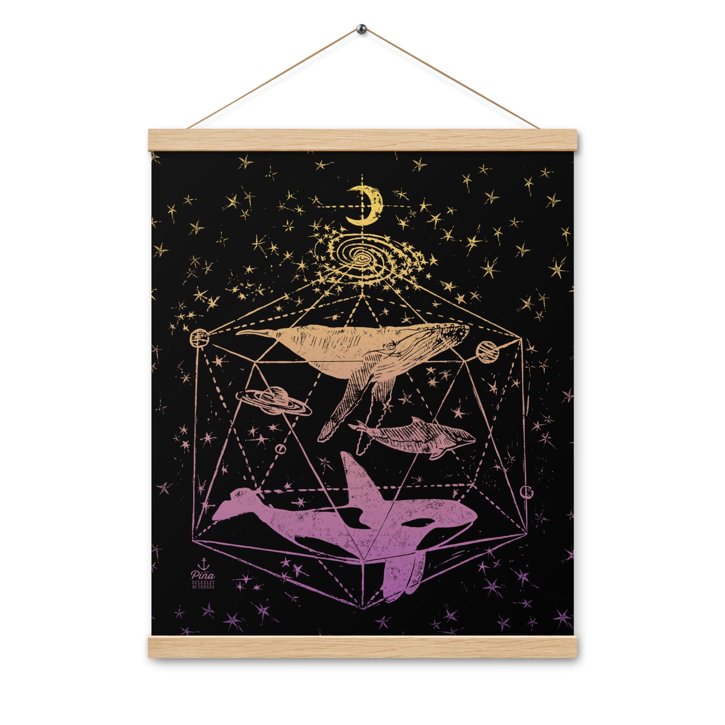 Galactic Whales Colour Poster With Hangers