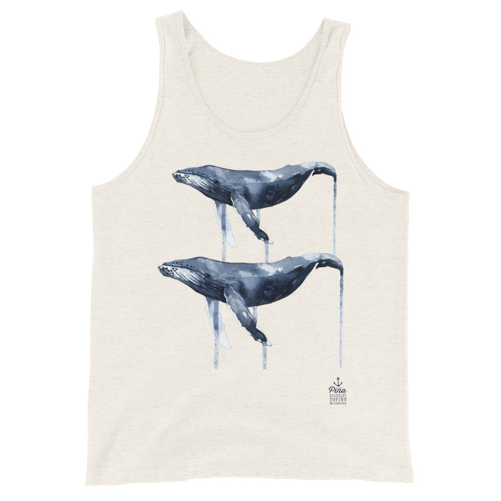 Watercolour Humpback Whales Unisex Tank